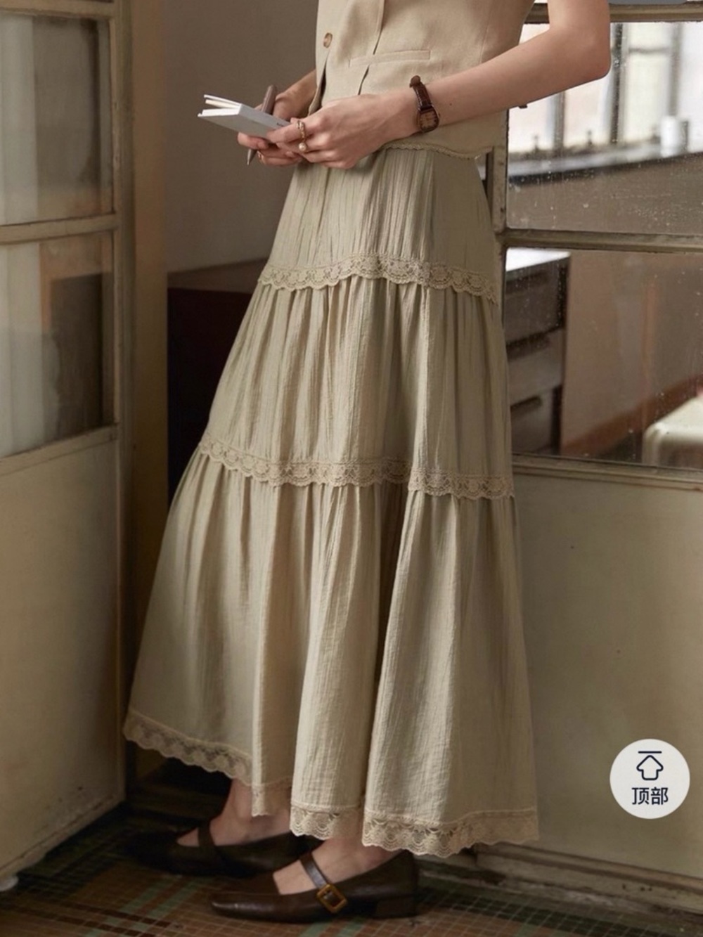 brand new simple retro Maxi skirt